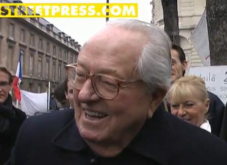 J.M. Le Pen : Speed-campagne devant 3 harkis un 24 décembre