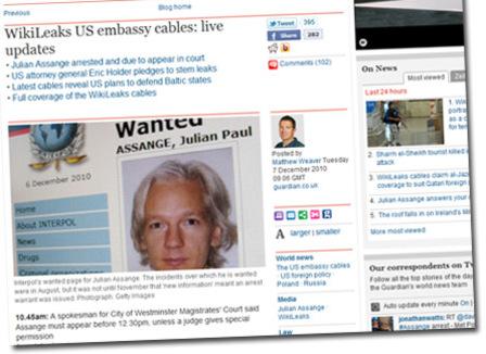 Wikileaks: Suivez l'arrestation d'Assange en direct sur le site du Guardian