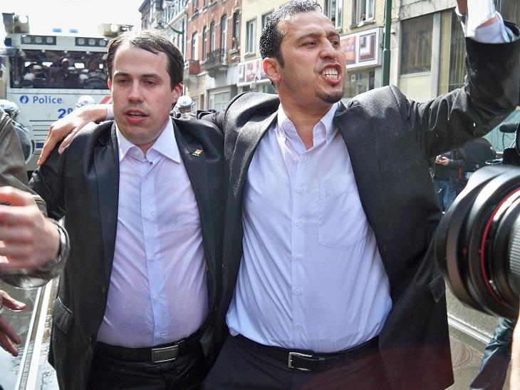 Laurent Louis et Abdelsallam Laghmich, tout trempé