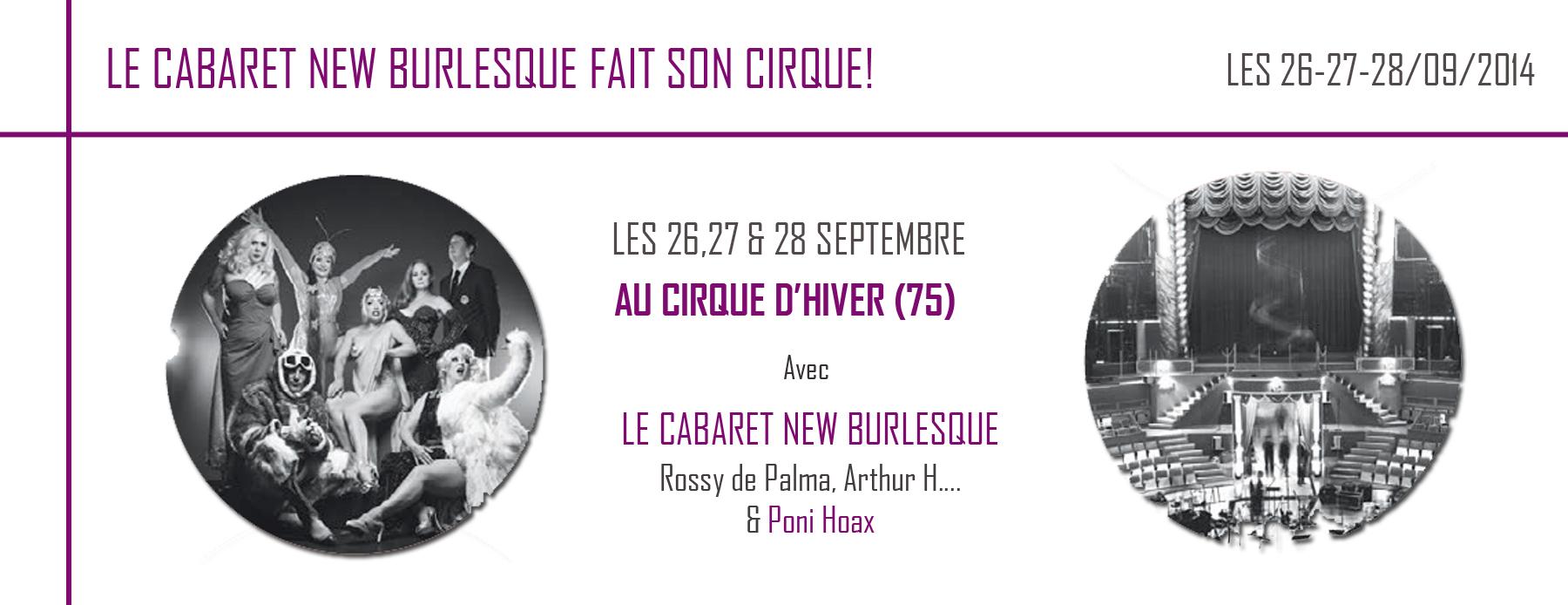 Cabaret New Burlesque & Poni Hoax au Cirque d'Hiver | 27 septembre
