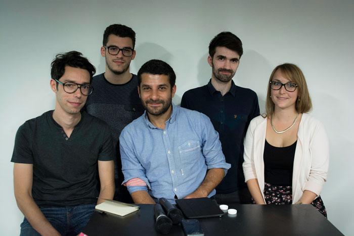 Ziad Maalouf (au centre) et les 4 Fantastiques de la soiré