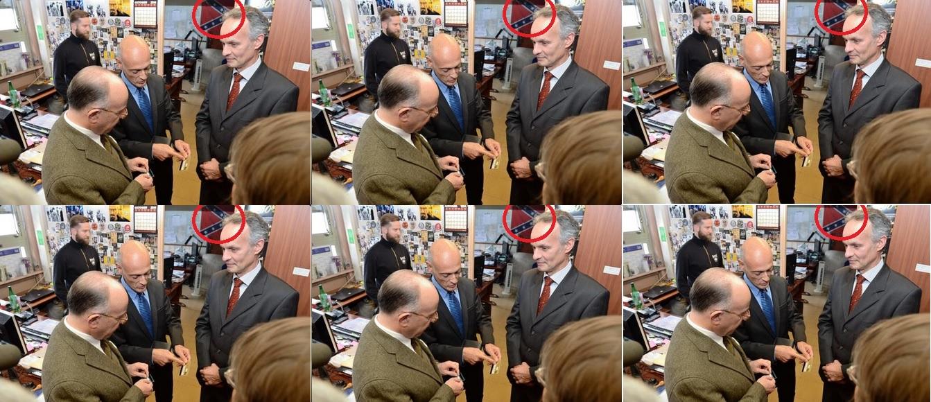 Que faisait le ministre de l’Intérieur devant un drapeau confédéré ?