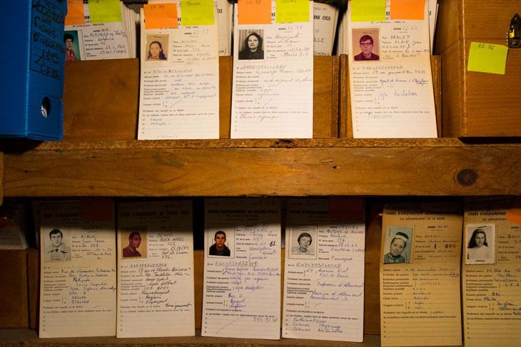 Les archives des fiches des élèves du LM