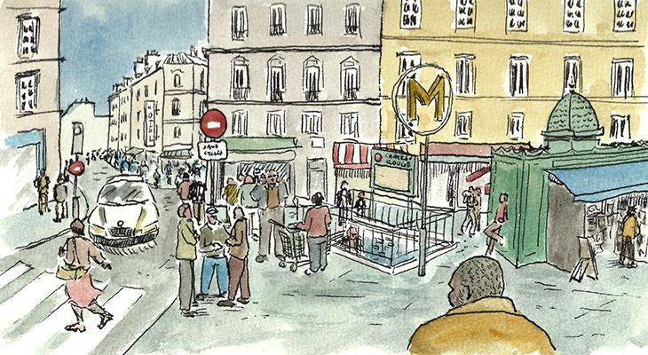 La station de métro Chateau Rouge, point de rencontre des communautés africaines de Paris