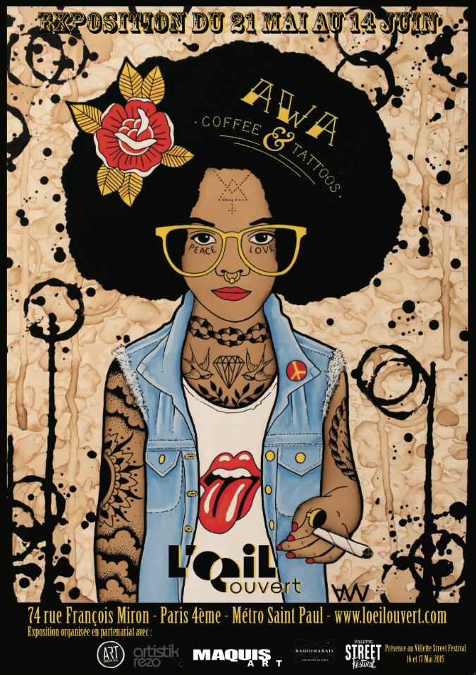Coffee & tattoos : AWA à l'Oeil Ouvert | 21 mai - 14 juin