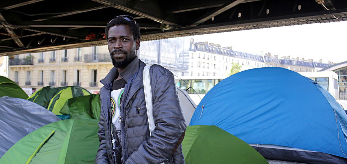 Un camp de réfugiés en plein Paris