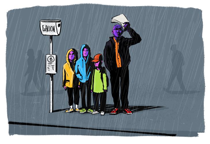 A l'époque, Trinita accompagnait les jeunes du centre à l'arrêt de bus