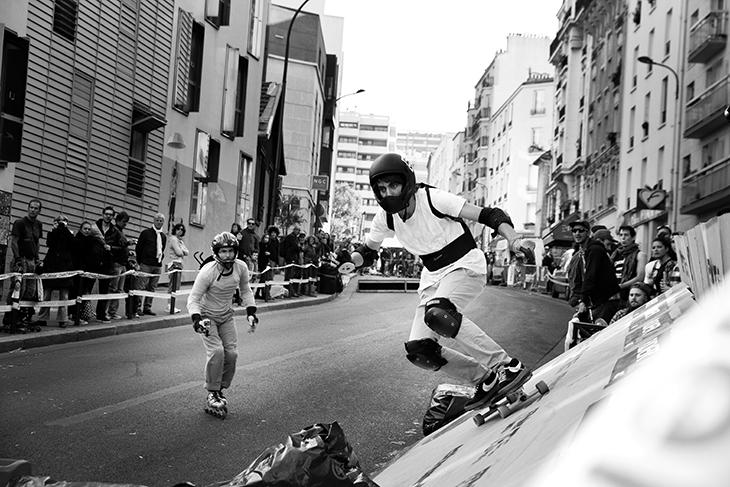 Virage difficile en pleine descente.