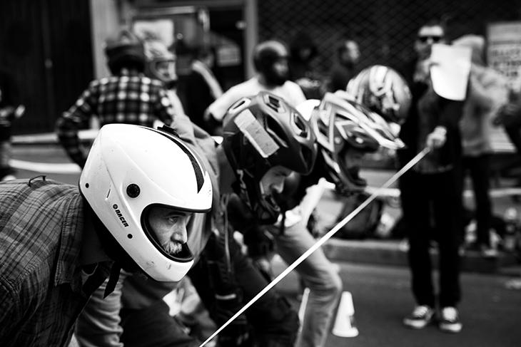 Sur la ligne de départ.