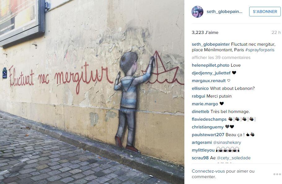 Place Ménilmontant à Paris, par seth globepainter