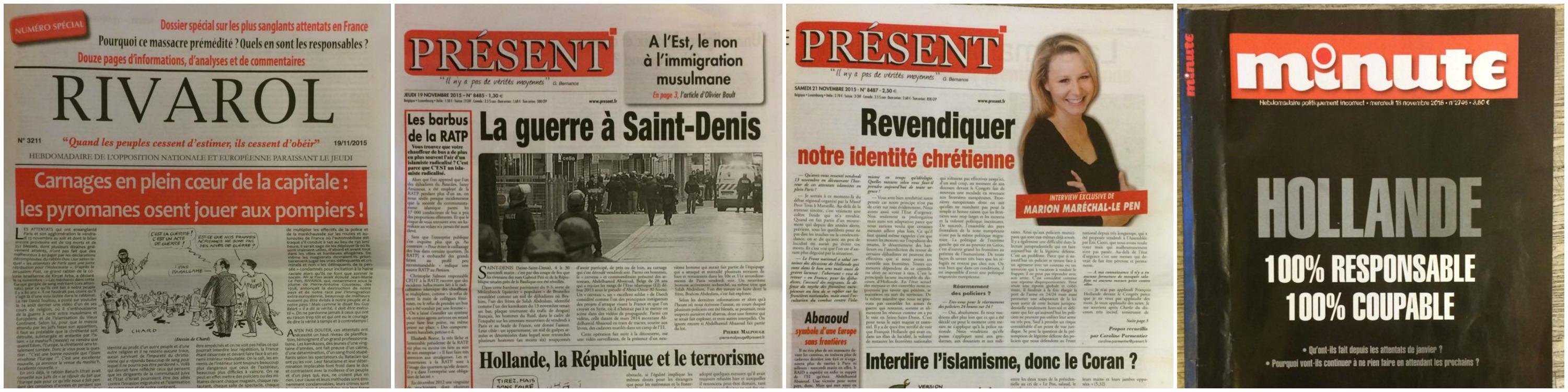 Florilège des Unes nationaliste