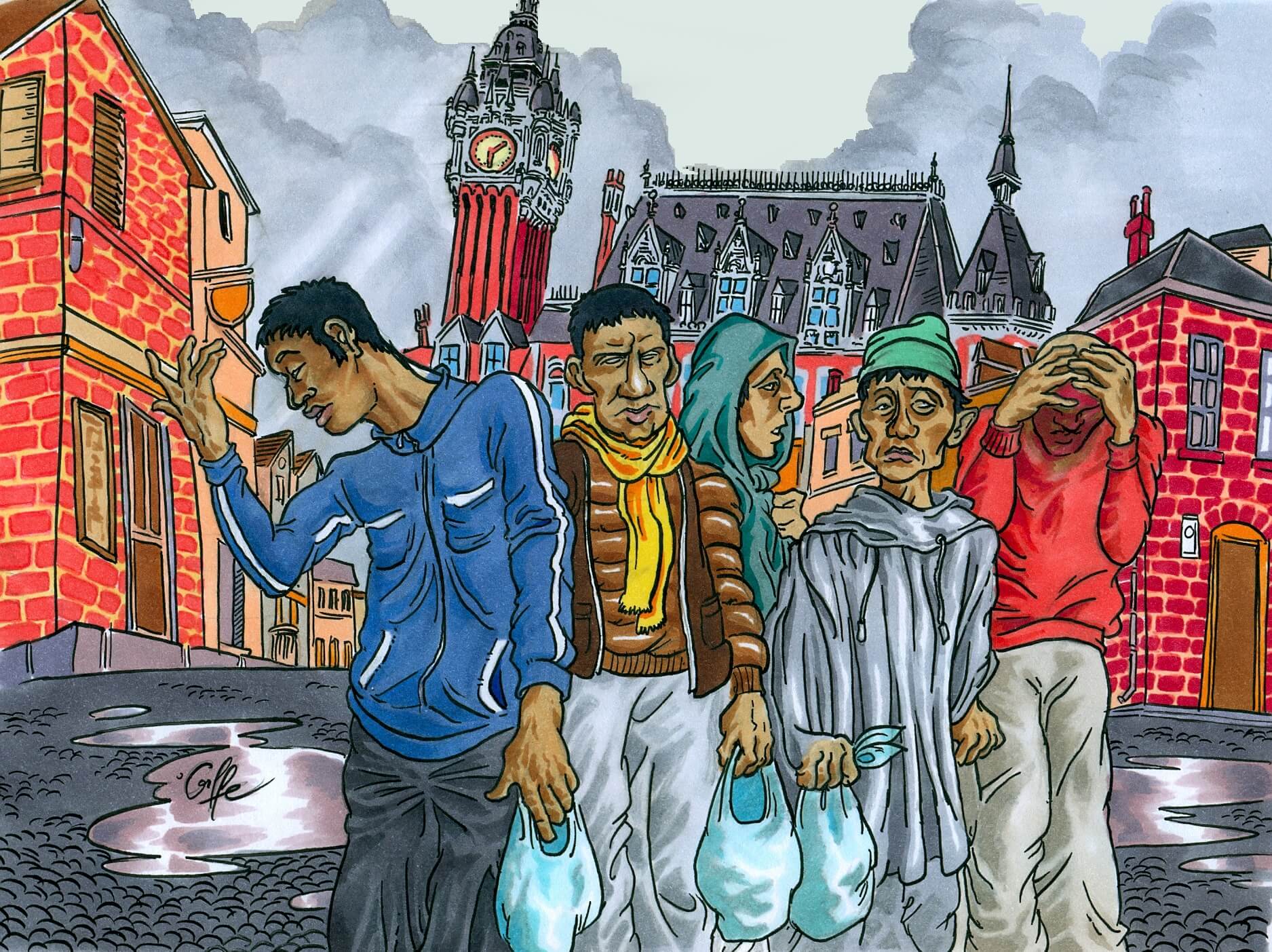 L'oeuvre Les Bourgeois de Calais de Rodin version sans pap