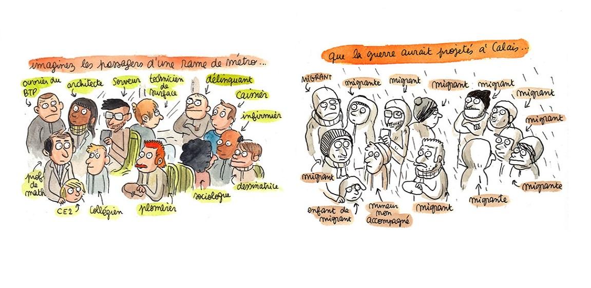 Yasmine Bouagga et Lisa Mandel dessinent la jungle de Calais