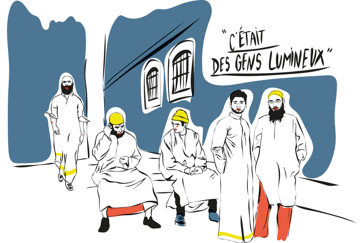 Dans la cour, il y a les Corses, les Basques, les Africains