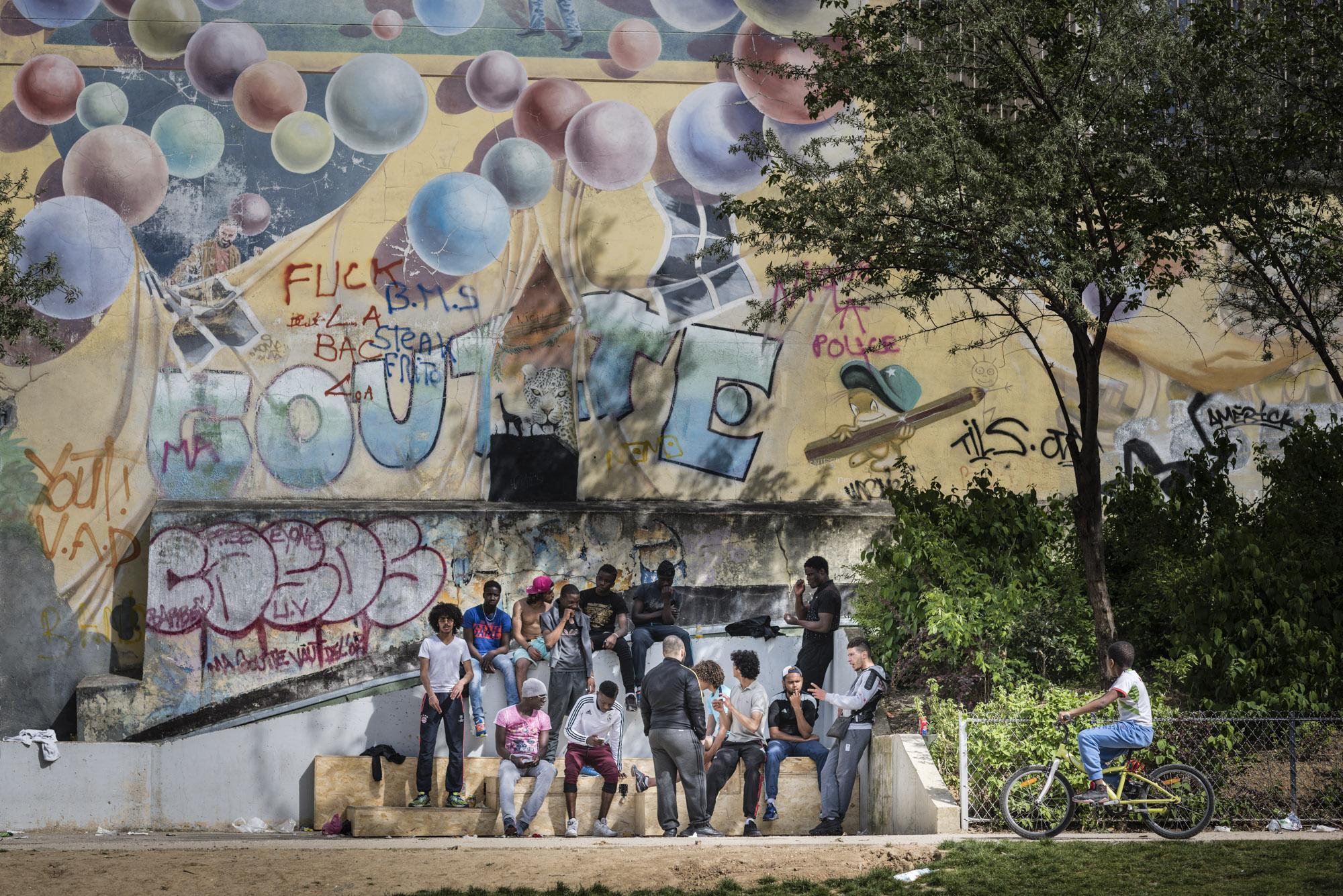 Dans le parc de la Goutte d'Or, on n'aime pas trop la BAC.