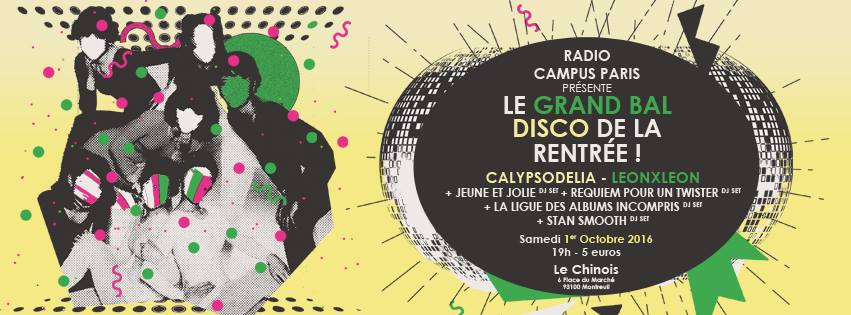 RadioCampus Paris fait son Grand Bal Disco de la Rentrée | 1er octobre au Chinois