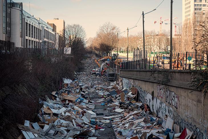 Triste fin pour le bidonville.