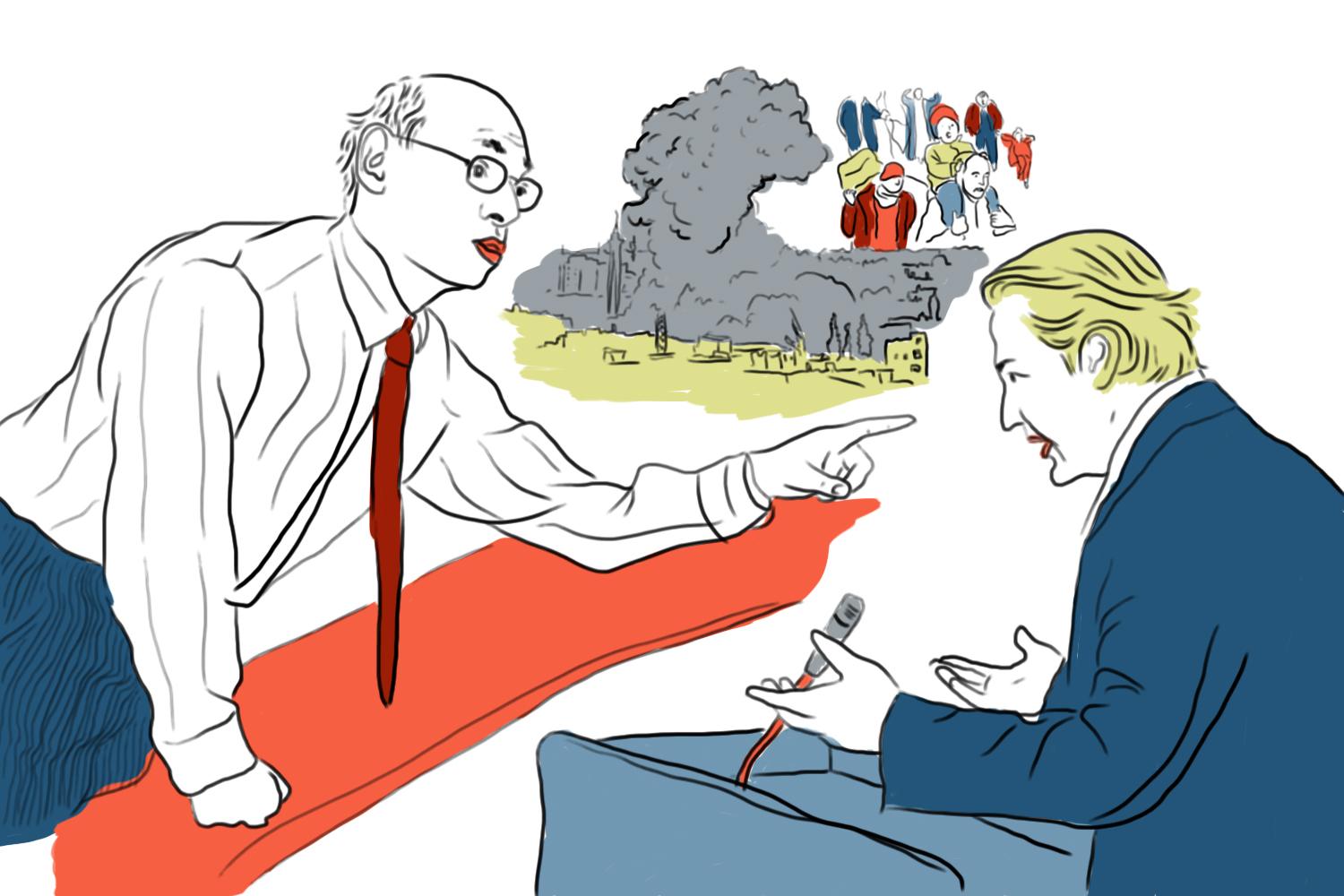 «Dès que l’on touche à la Russie ou ses alliés, il éructe.»