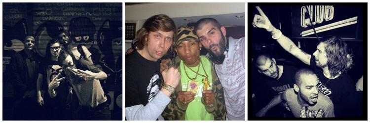 Pone et ses amis : Pedro Winter, Skrillex et DJ Medhi (photo trouvée sur Instagram)