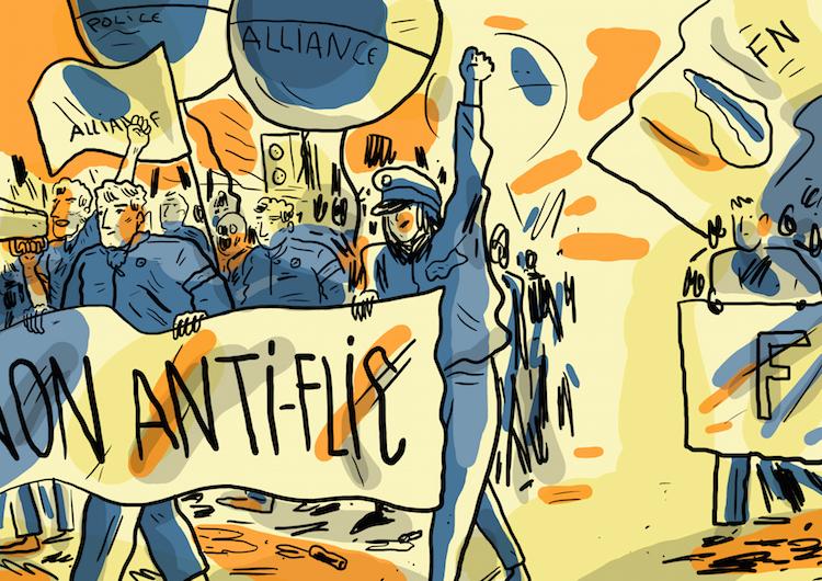 A la manif contre la haine anti-flic
