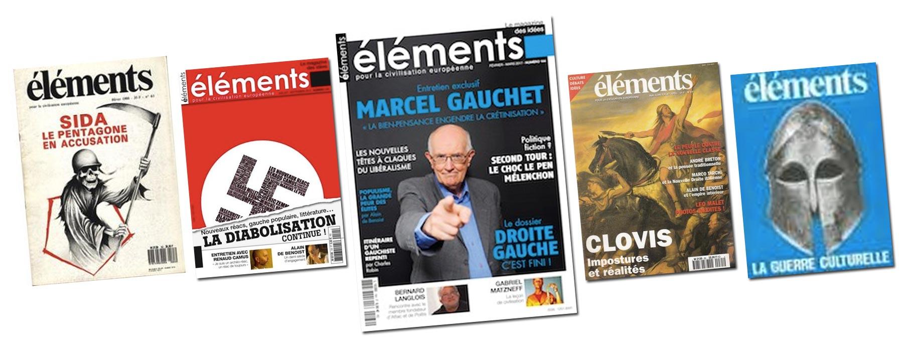 Marcel Gauchet en couverture de la revue d’extrême droite « Éléments »