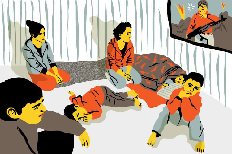 « Il y avait une salle avec la télé. Des clips de propagande et des vidéos d’égorgement y passaient tout le temps. 