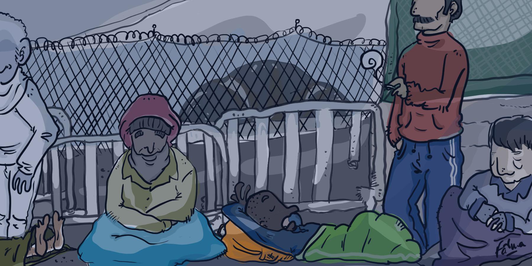 Camping, mafia et solidarité aux portes du centre pour migrants de la chapelle 