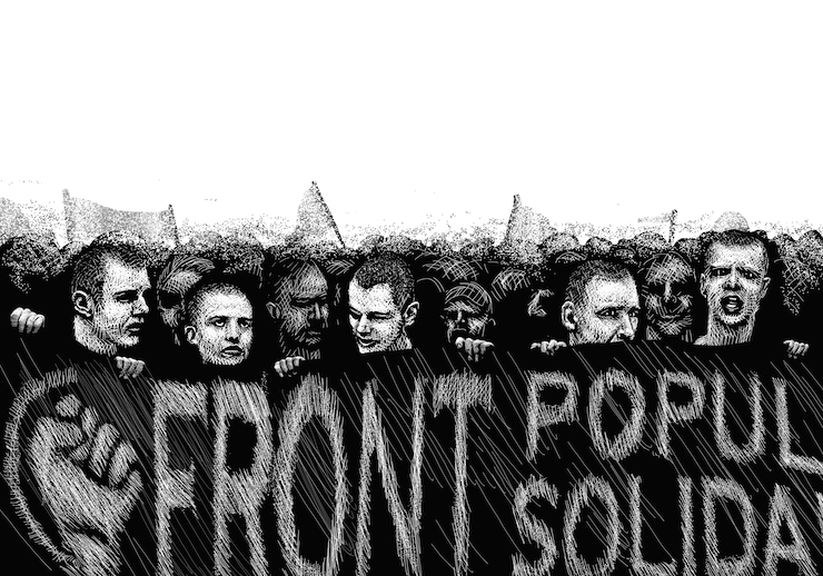 En octobre 2011, Serge Ayoub et Claude Hermant organisent une manif' à Lille pour lancer leur nouveau mouvement : le Front Populaire Solidarist