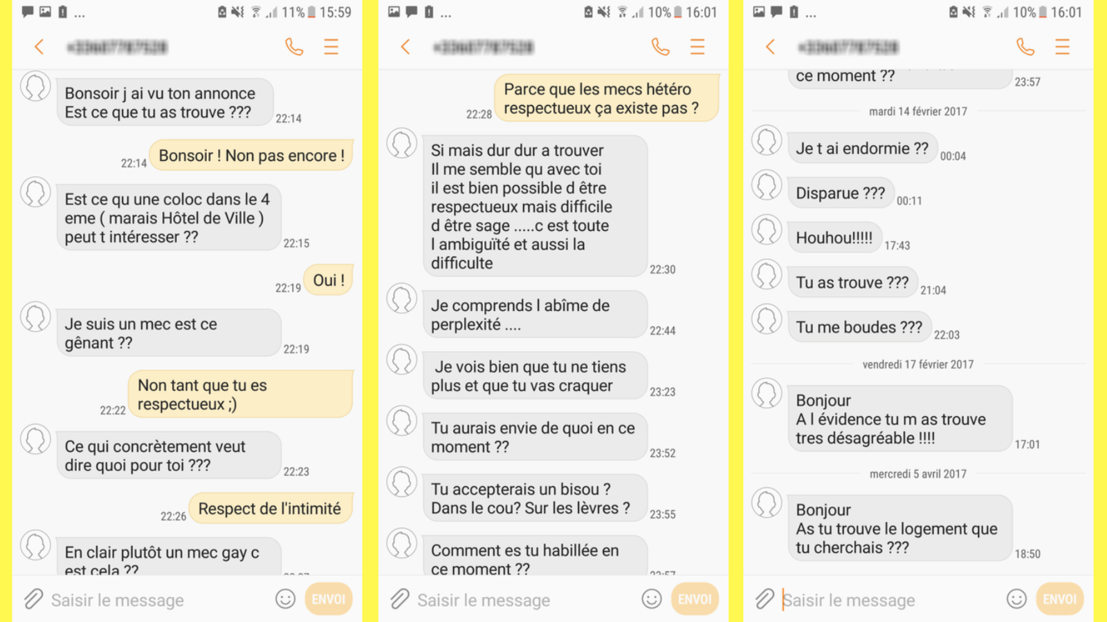 Drague lourde et harcèlement sexuel sur Leboncoin