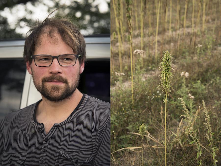 Mathieu et ses plantes.