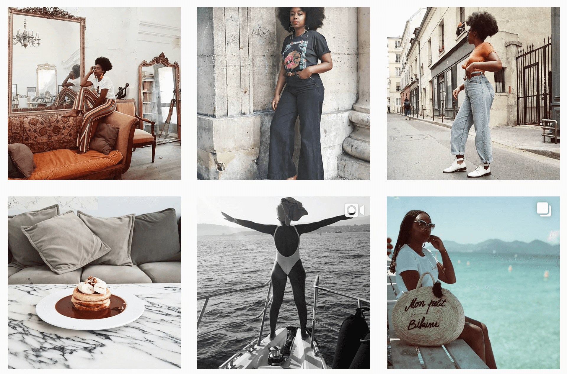 Capture d'écran du compte Instagram de Fatou N'Diaye