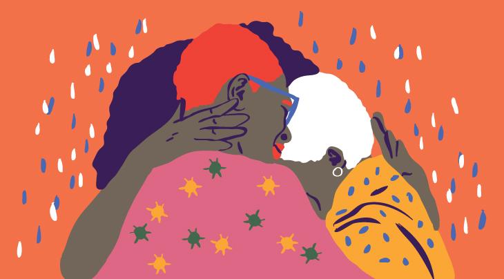 La fille reste solidaire.