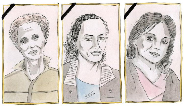 Fidan Doğan, Leyla Söylemez et Sakine Cansiz, activistes kurdes tuées par balles dans un appartement parisien.