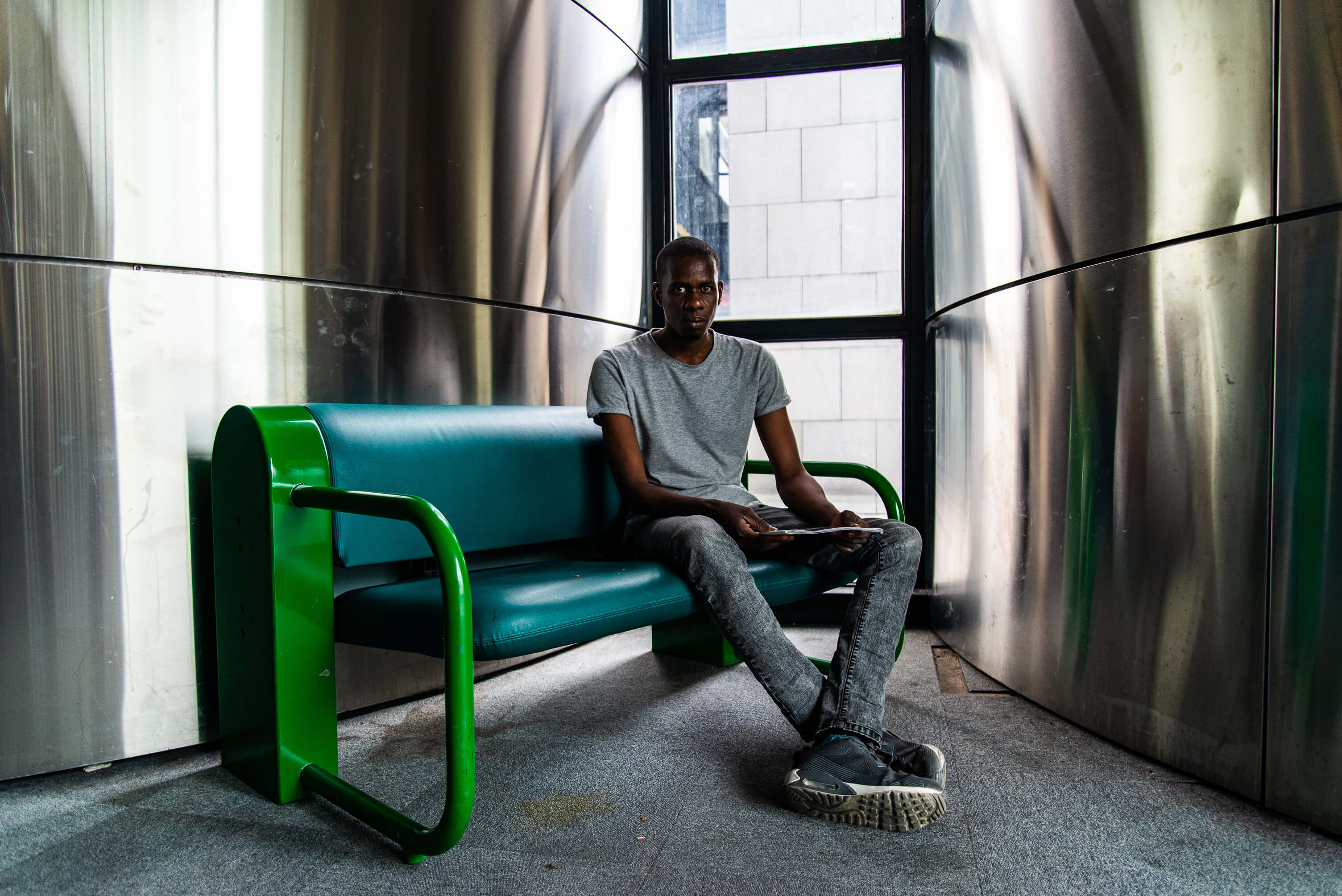 Bouba, ancien cuisinier dans son pays, est en recherche d'emploi