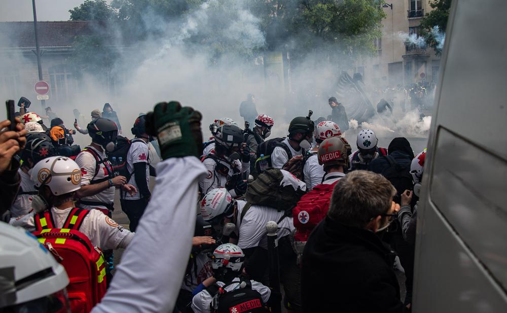 Les street medics ont du taff aujourd'hu