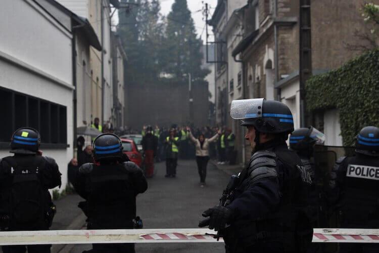 Lors de l'acte 21 des Gilets jaunes à Nantes, où les manifestants se sont fait nasser.