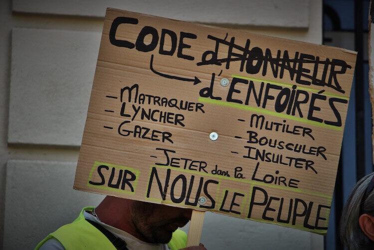 Lors de la manifestation du 6 juillet pour Steve et contre les violences policières.