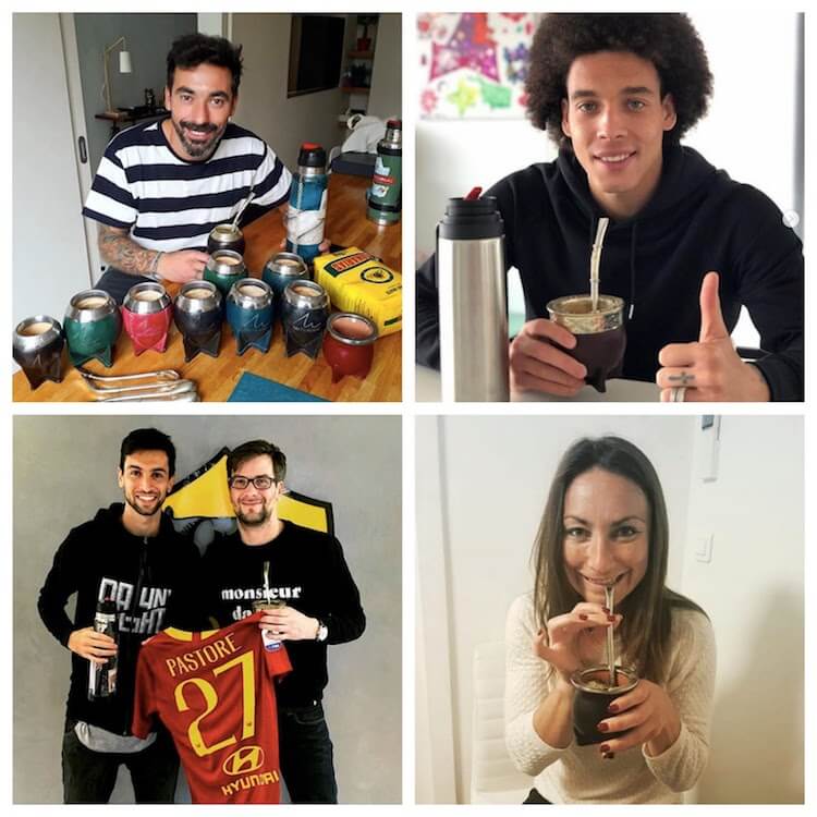 La légende dit qu’Ezequiel Lavezzi (en haut à gauche) ne serait pas loin de prendre une carte de fidélité vu sa collection... (En haut à droite : Axel Witsel, en bas à gauche : Javier Pastore, en bas à droite : Gaetane Thiney).