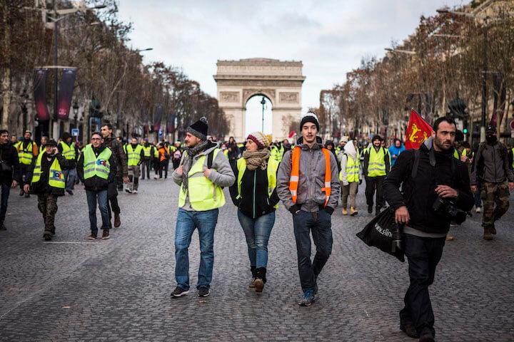 Une manifestation de Gilets jaunes, le 8 décembre 2018.