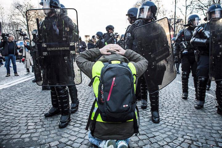 Une manifestation de Gilets jaunes, le 8 décembre 2018.
