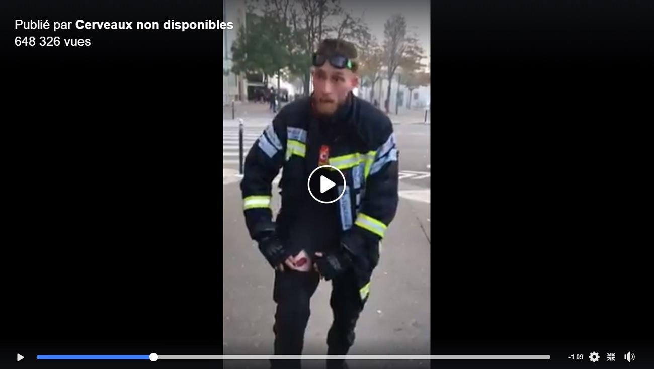 Le pompier blessé par la police en manif suspendu par sa hiérarchie