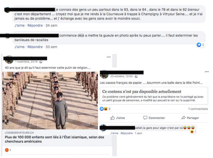 Sur le mur d'un des fans de Zemmour, on partage des fake news et on appelle à tuer des Français.