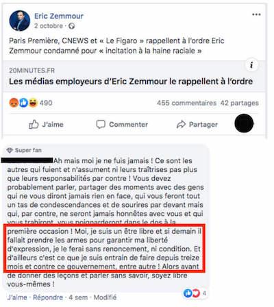Chez les fans du Z, on « prend les armes » depuis treize mois « contre ce gouvernement, entre autre ! ».
