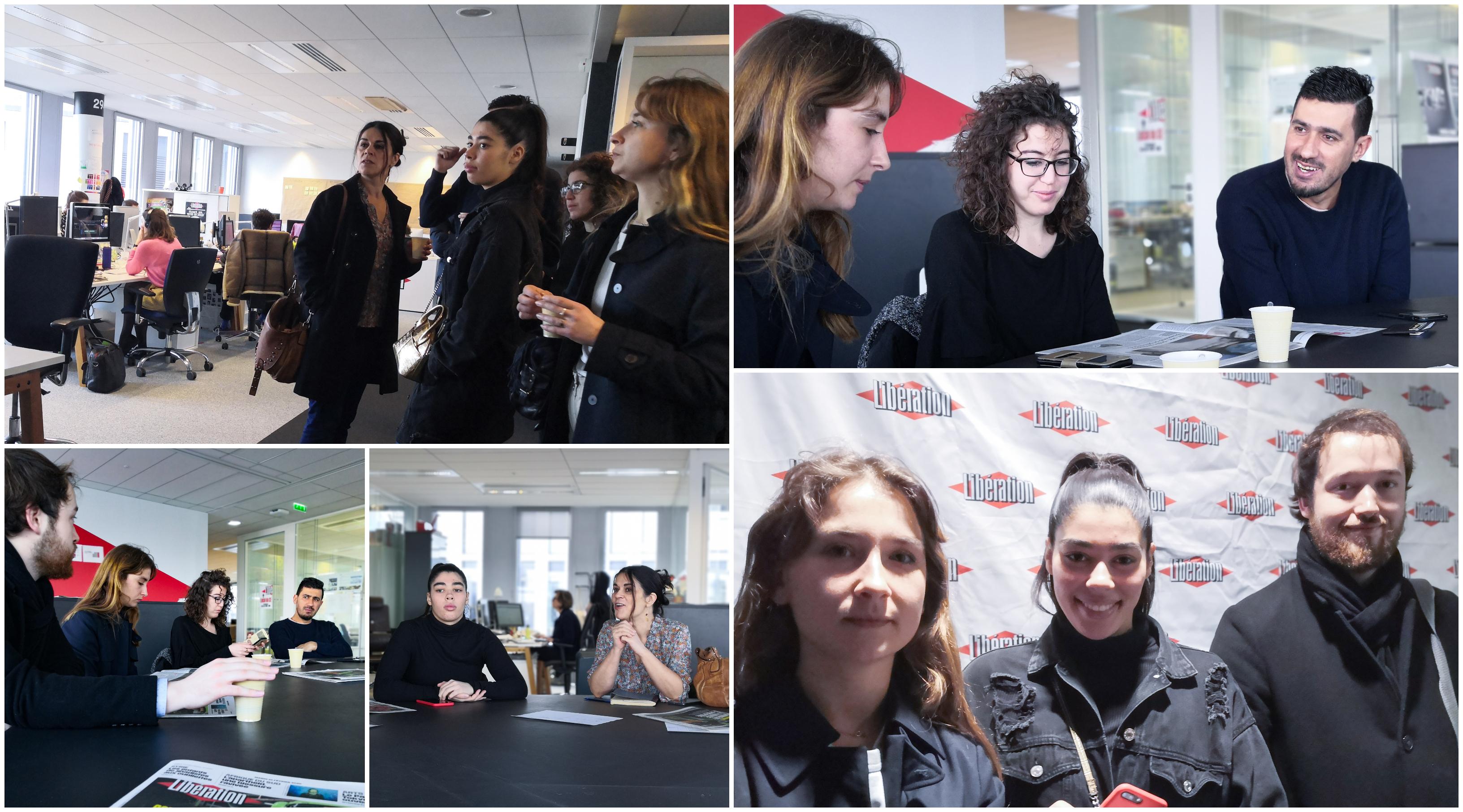 Visites des bureaux de Libération pour nos 5 street reporters