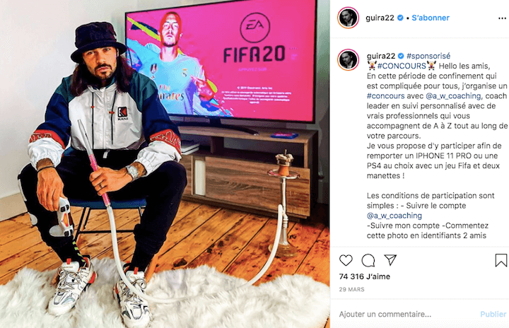 Le combo « Fifa-chicha » pour Julien Guirado.