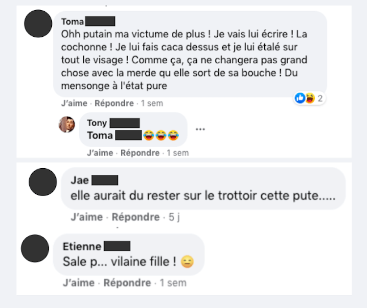 Le groupe a multiplié les messages sexistes et insultants envers Camélia Jordana.