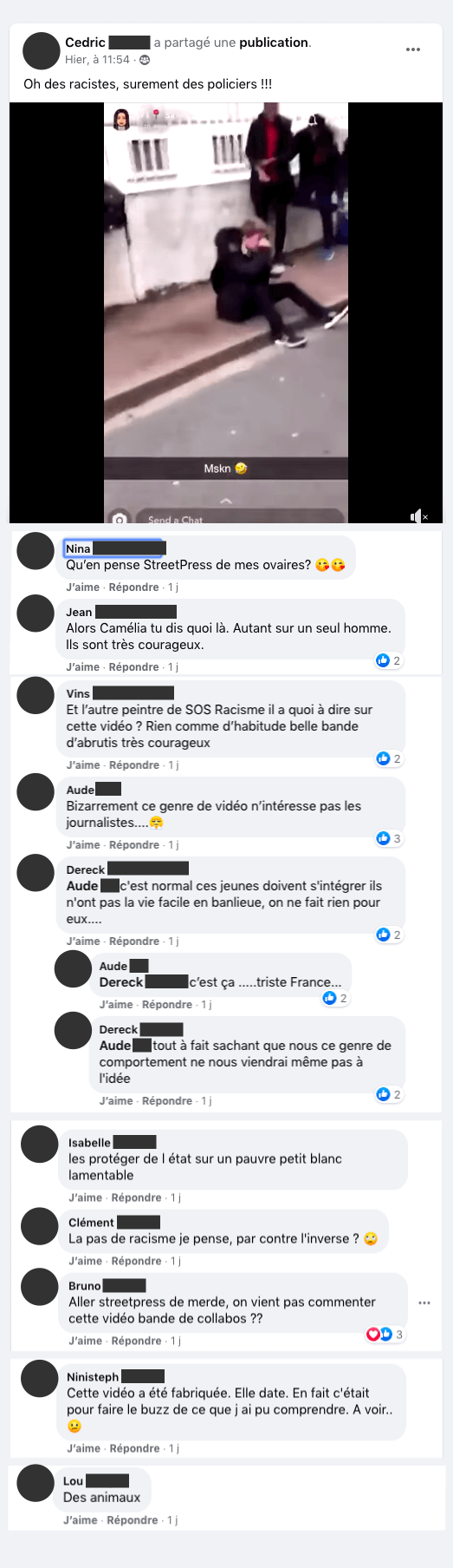 Les membres du groupe continuent d'échanger autour de posts pour le moins douteux, comme cette vidéo canular qu'ils prennent pour de vrais faits.