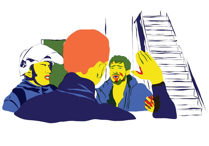 Erwan s'est fait tabasser dans un hall lors de sa venue à Argenteuil, comme d'autres habitants.