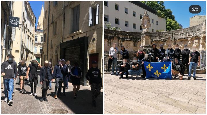 Sur ces clichés se trouvent les membres de Vengeance Patriote qui ont agressé Jules, journaliste pour le média engagé le Poing et militant.