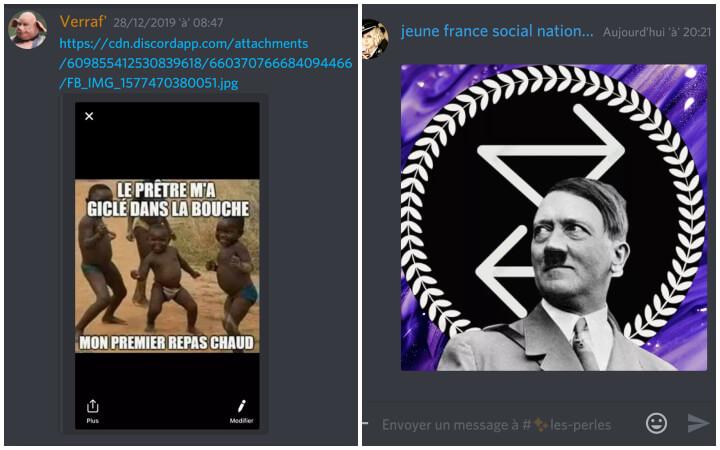Sur le Discord, on cause « grand remplacement », « gauchistes » et « racaille » entre deux blagounettes racistes.